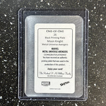 Load image into Gallery viewer, 2023 Skybox Marvel Metal Universe Avengers Moon Knight Black Printing Plate #26
