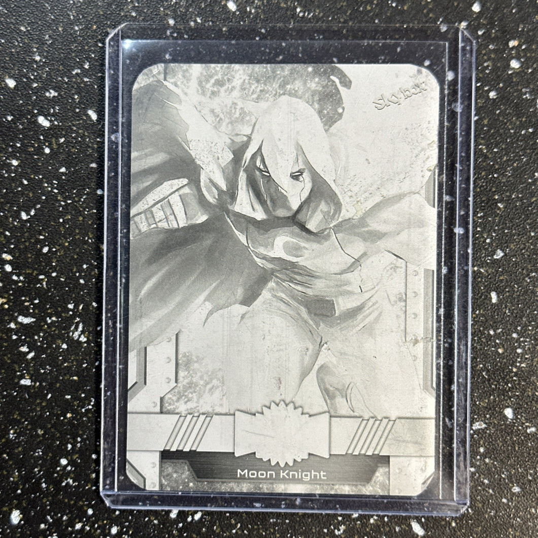 2023 Skybox Marvel Metal Universe Avengers Moon Knight Black Printing Plate #26