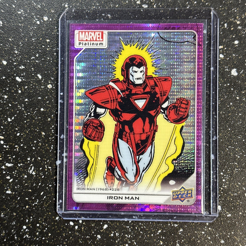 2023 Marvel Platinum Pink Pulsar #123 Iron Man /33