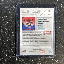 Load image into Gallery viewer, 2023 Marvel Platinum Pink Pulsar #43 Rocket Raccoon /33
