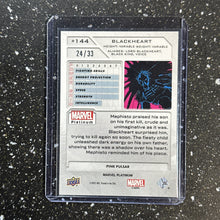 Load image into Gallery viewer, 2023 Marvel Platinum PINK PULSAR Blackheart #144 /33 High Series
