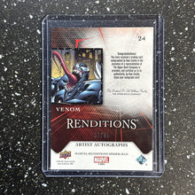 Load image into Gallery viewer, 2024 UD Marvel Renditions Spider-Man Venom Auto by Iban Coello /65 #24
