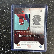 Load image into Gallery viewer, 2024 Upper Deck Marvel Renditions Spider-Man #62 Spider-Man Artist Auto /65
