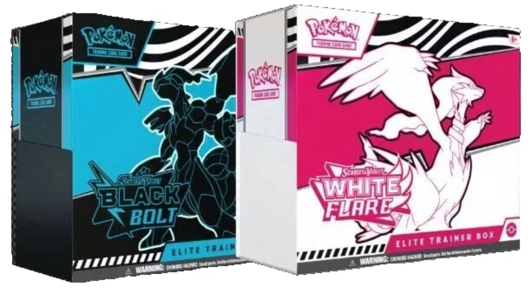 Pokemon Black Bolt and White Flare Elite Trainer Box ETB Set of 2